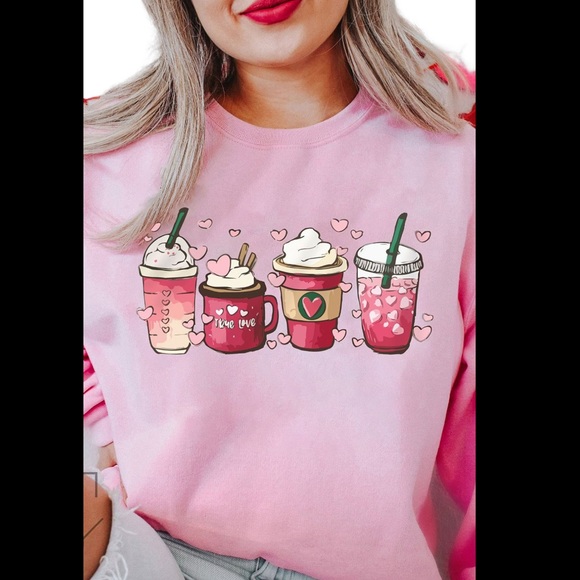 Valentines sweet drinks graphic sweater for pin - Picture 6 of 8
